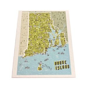 Brainstorm Puzzle Rhode Island Map 1000 Piece Jigsaw Puzzle